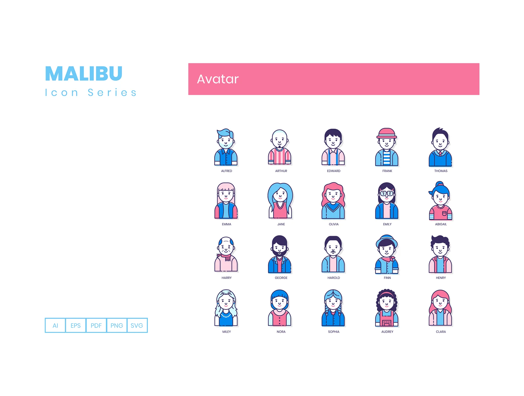 50 Avatar Icons | Malibu Series 2