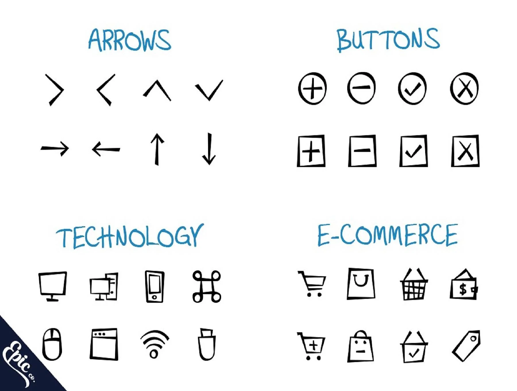 500+ Epic Hand Drawn Icons 4