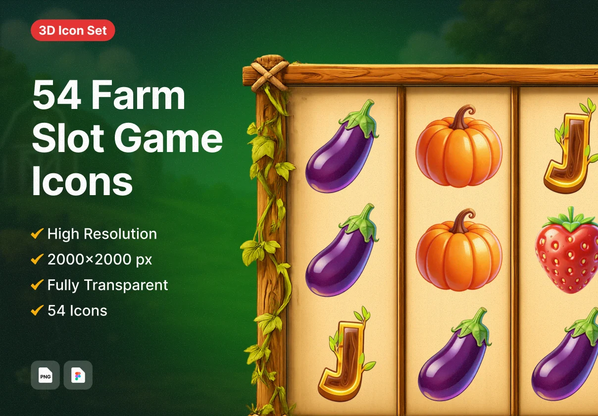 54 Farm Slot Game Icons
