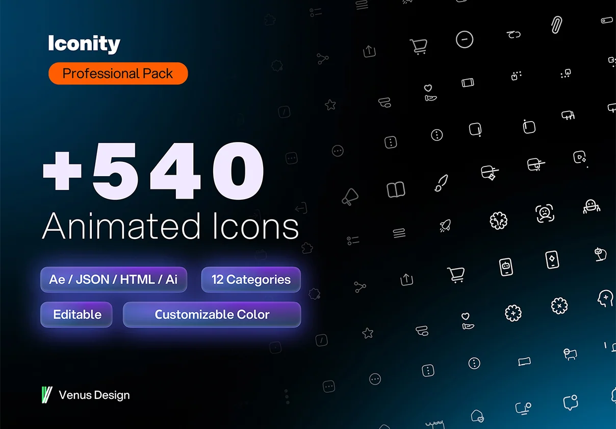 +540 Animated and static Icons - Iconity