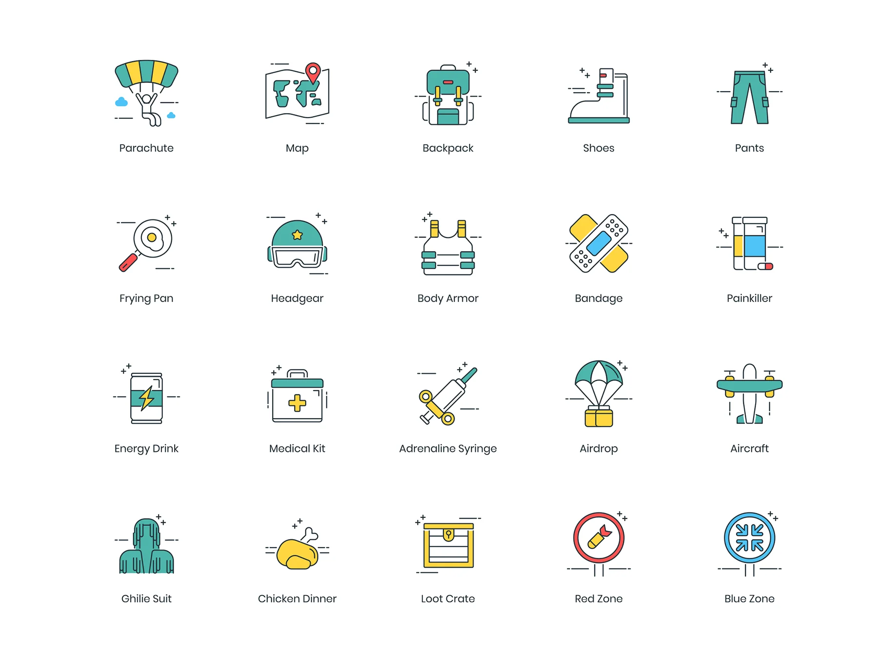55 Battle Royale Icons | ColorPop Series 2