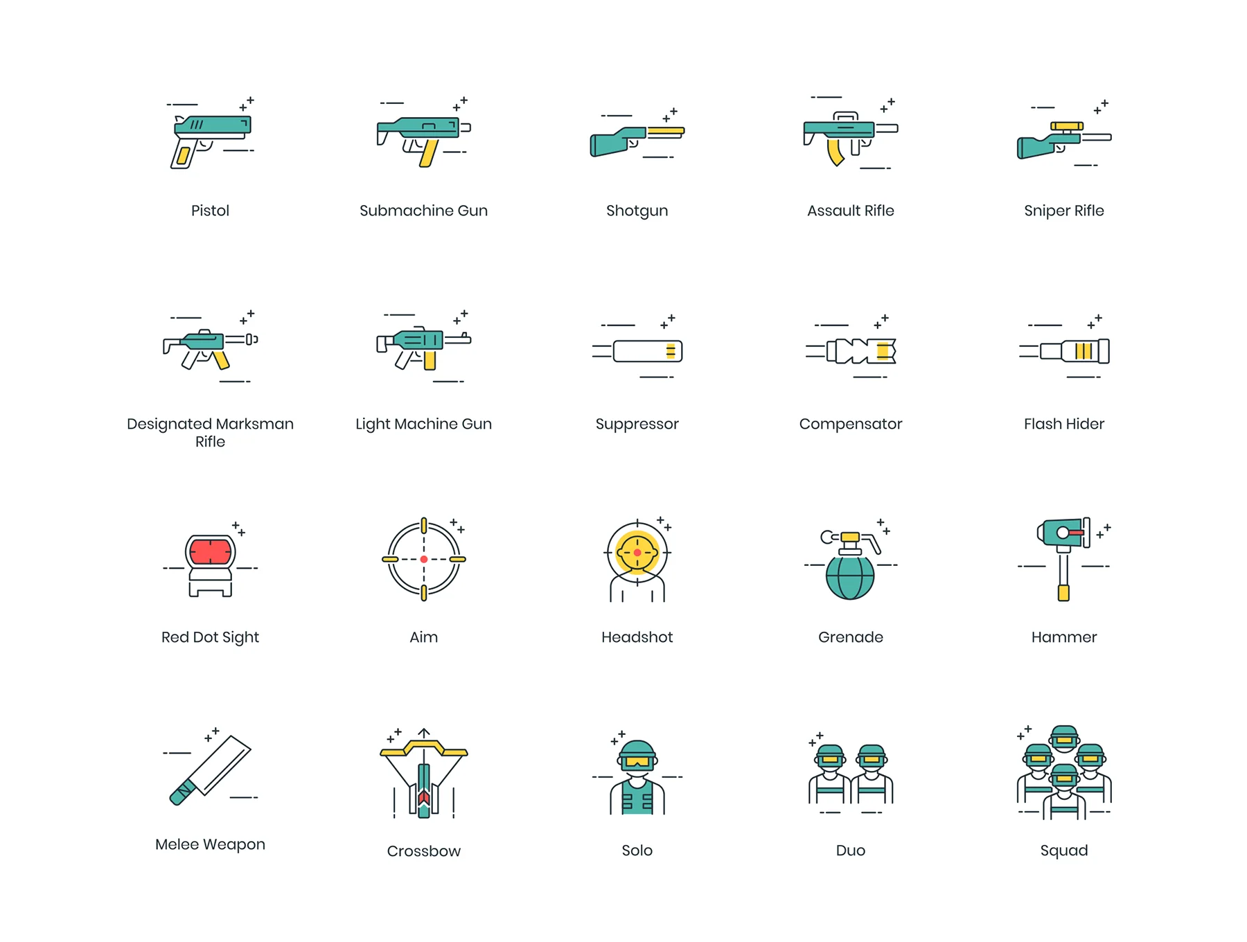 55 Battle Royale Icons | ColorPop Series 4