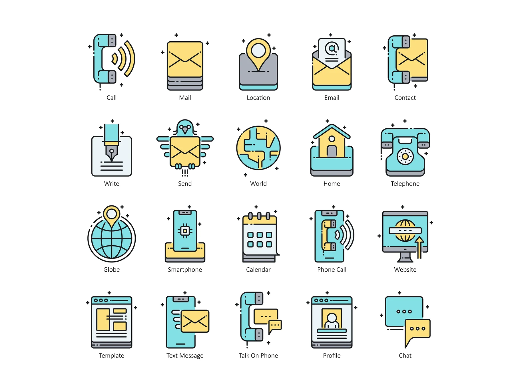55 Contact Us Icons | Aqua Series 2