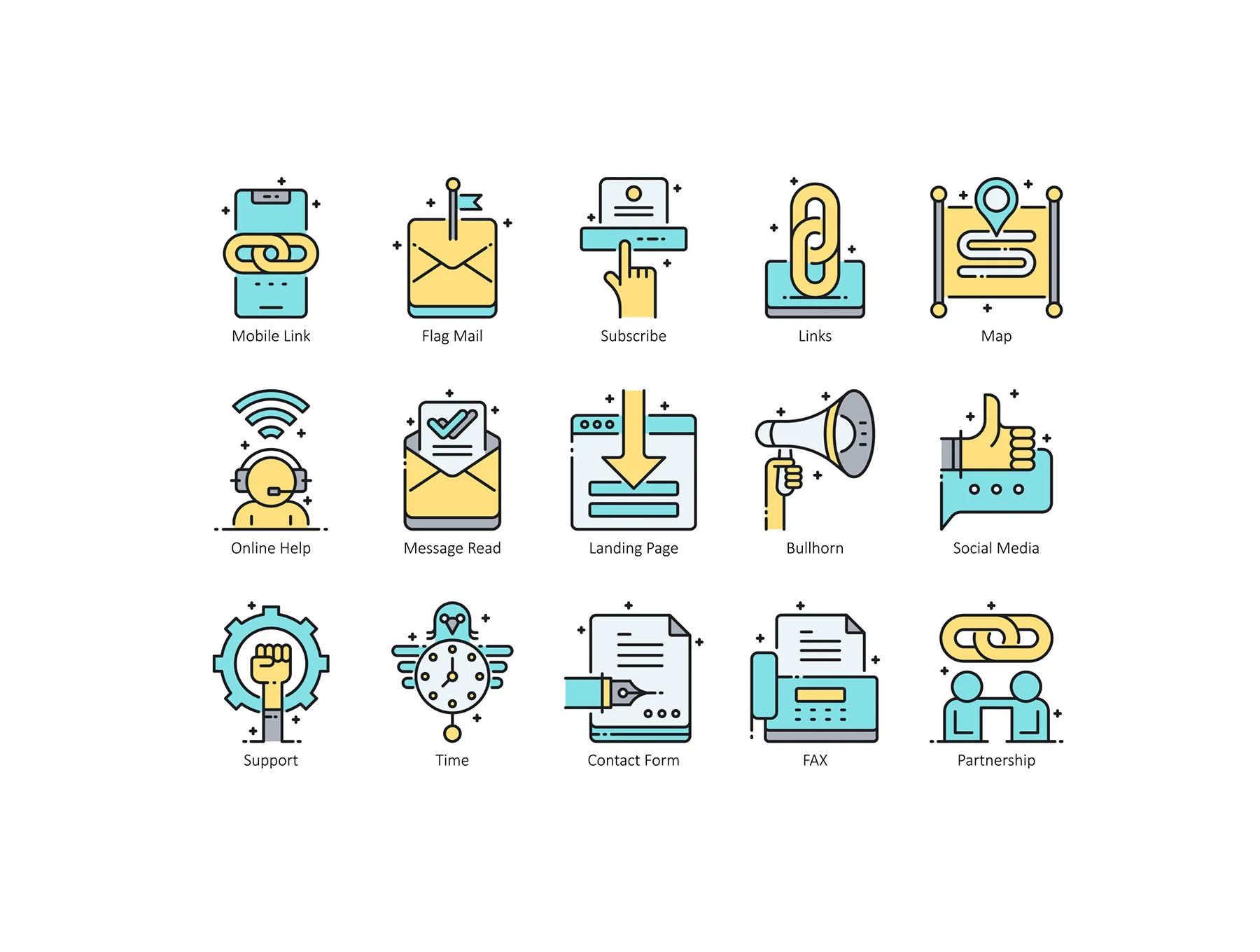55 Contact Us Icons | Aqua Series 4