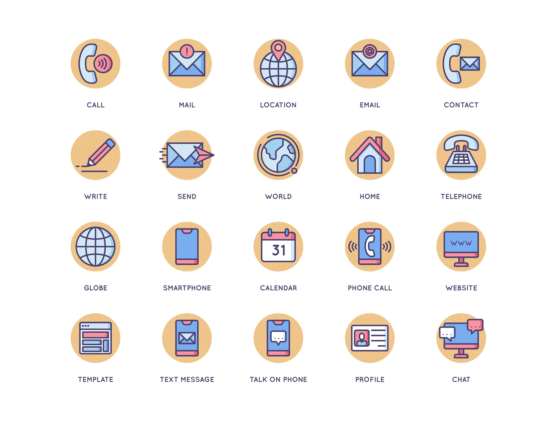55 Contact Us Icons | Butterscotch Series 2