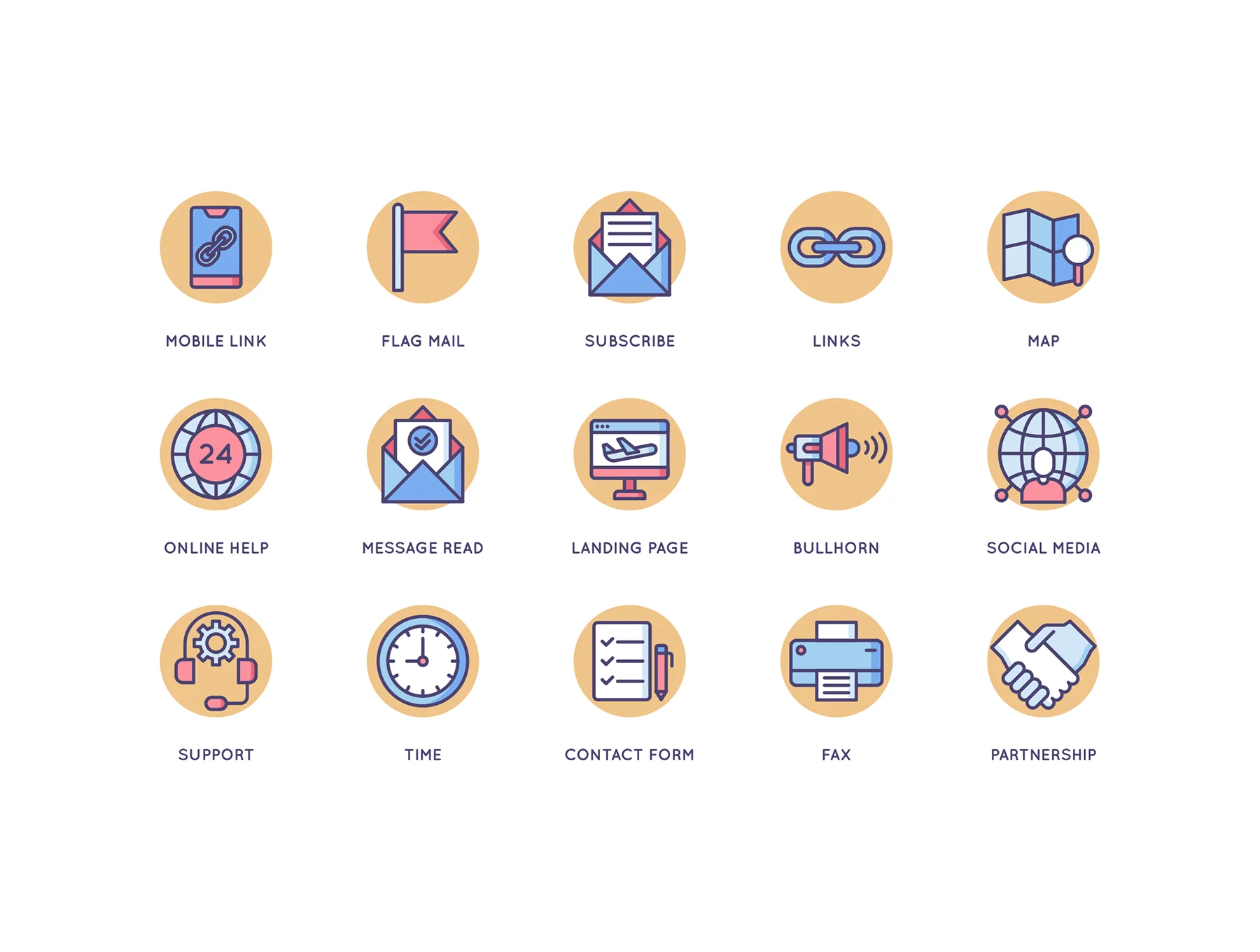 55 Contact Us Icons | Butterscotch Series 4