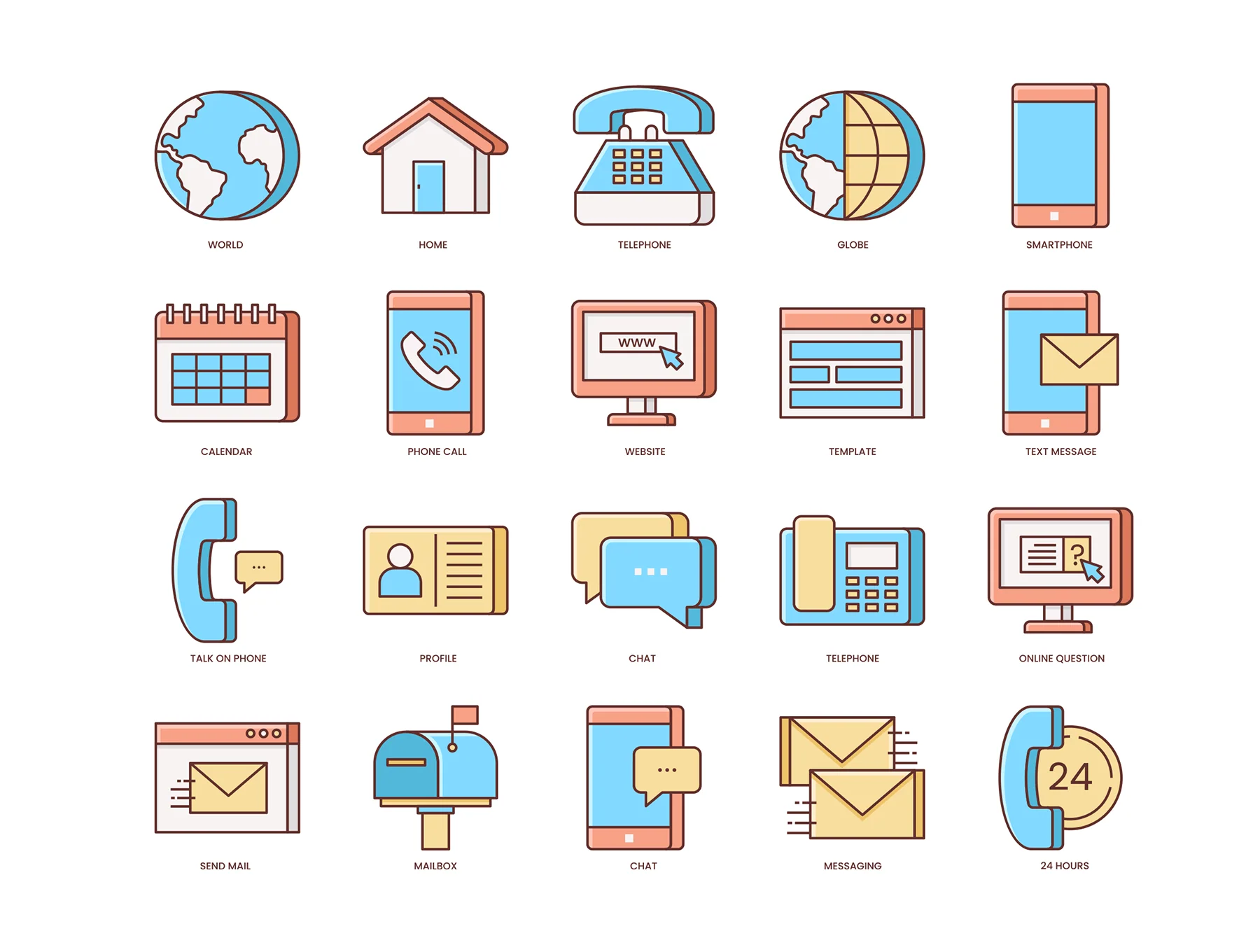 55 Contact Us Icons | Honey Series 3