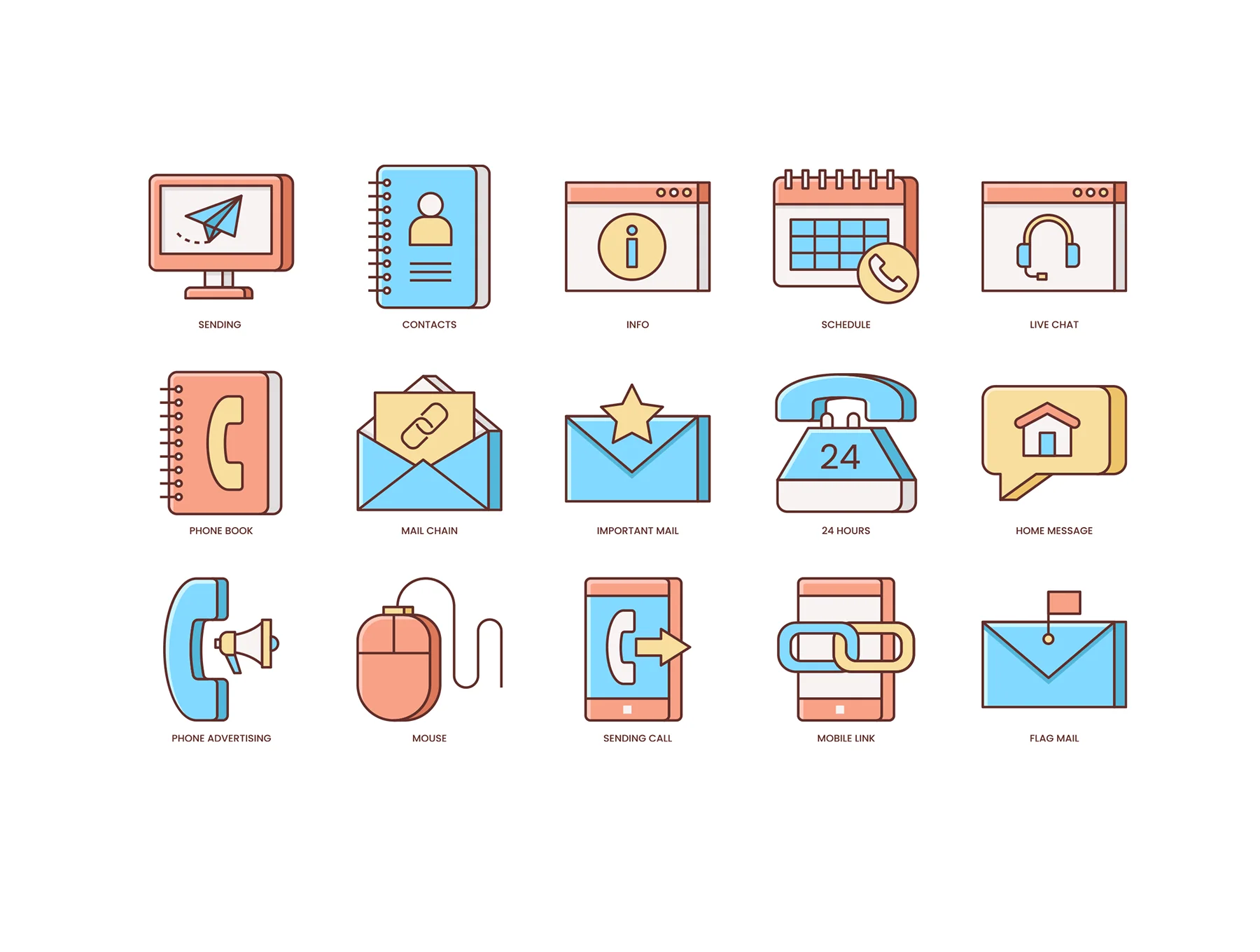 55 Contact Us Icons | Honey Series 4