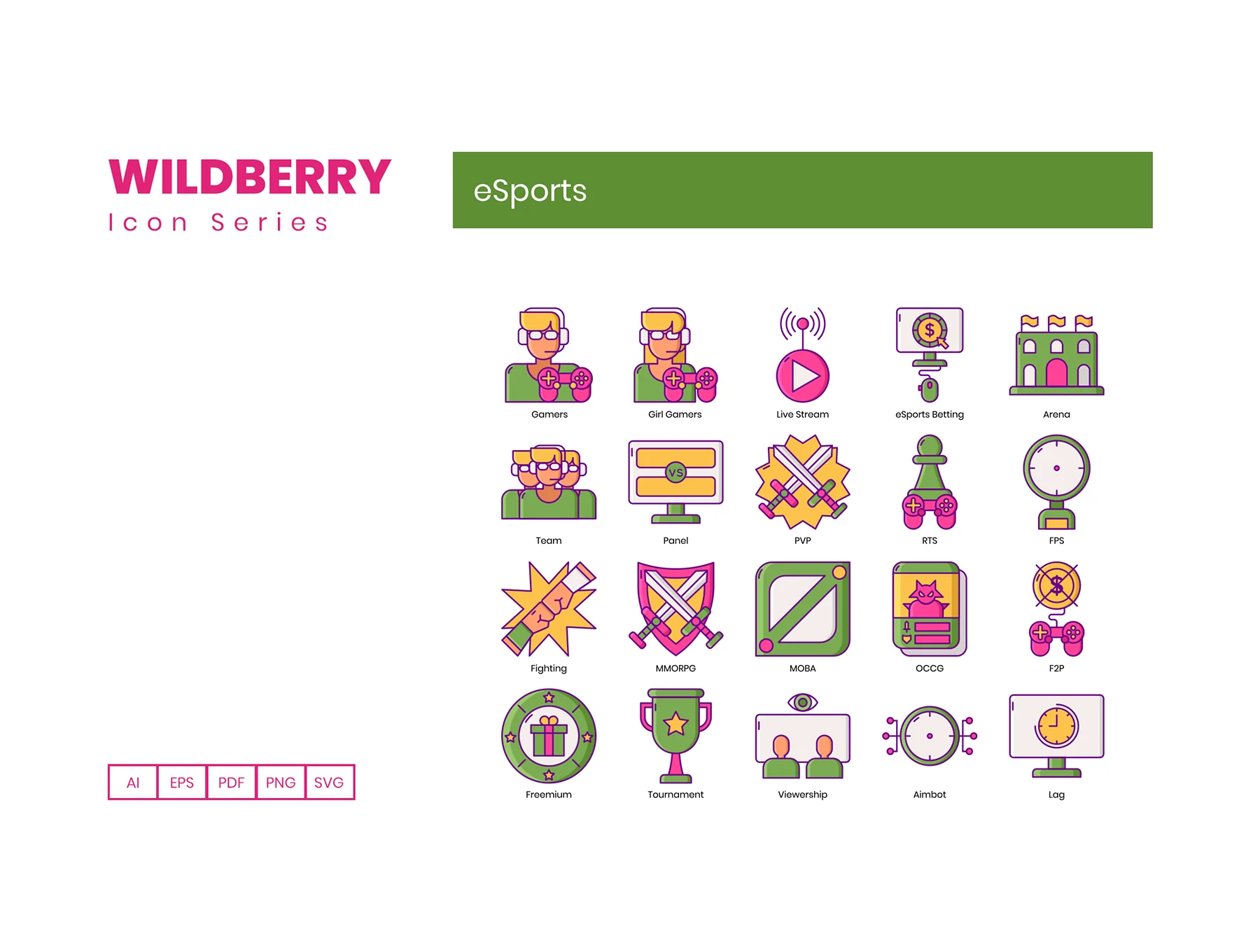55 Esport Icons | Wildberry Series 2