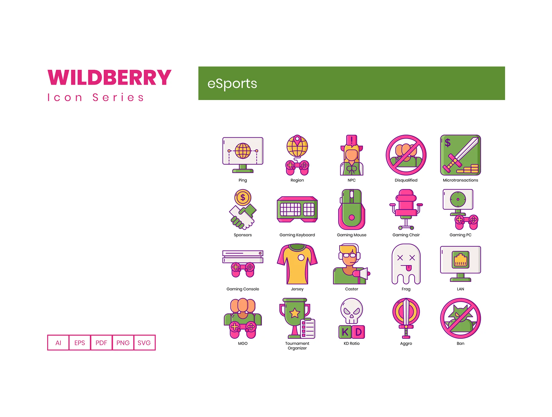 55 Esport Icons | Wildberry Series 3