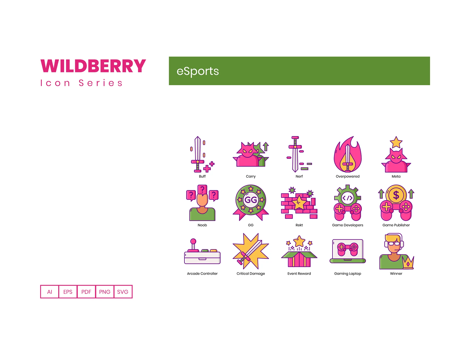 55 Esport Icons | Wildberry Series 4
