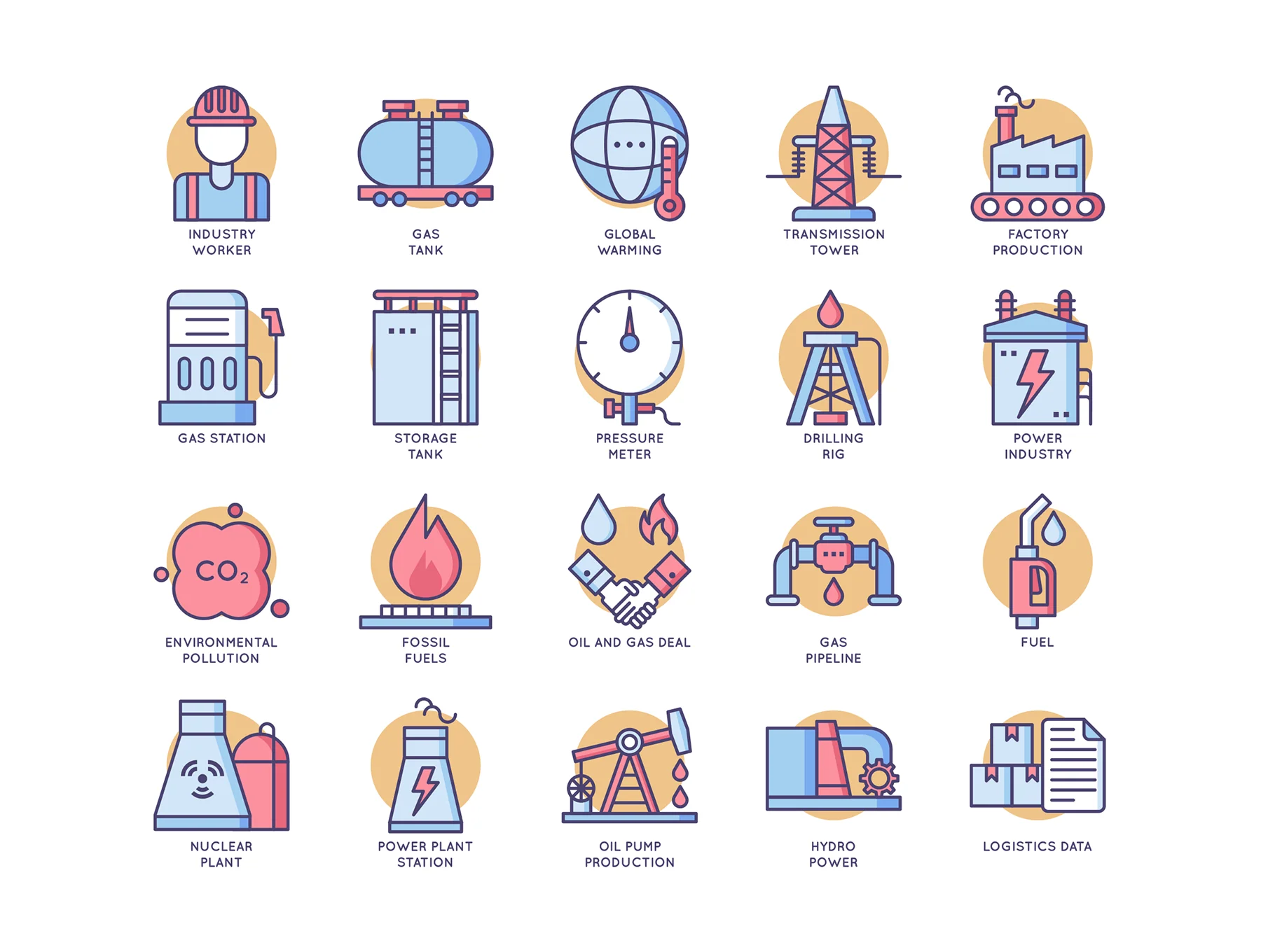 58 Oil & Gas Icons | Butterscotch Series 2