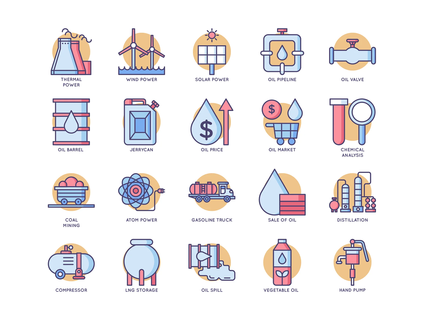 58 Oil & Gas Icons | Butterscotch Series 3