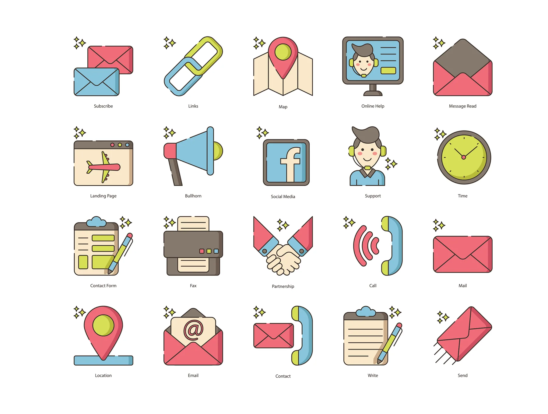 60 Contact Us Icons | Hazel Series 2