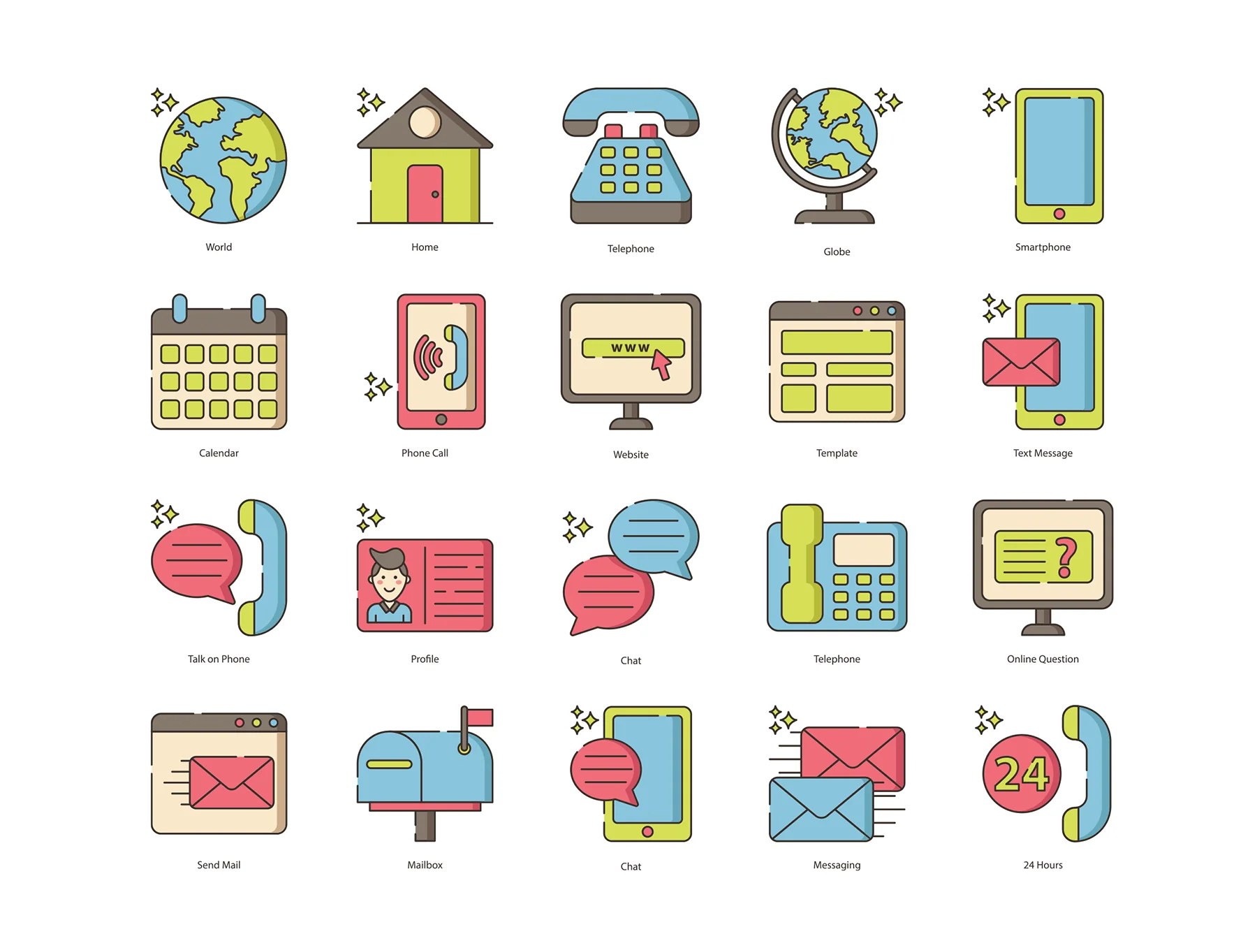 60 Contact Us Icons | Hazel Series 3
