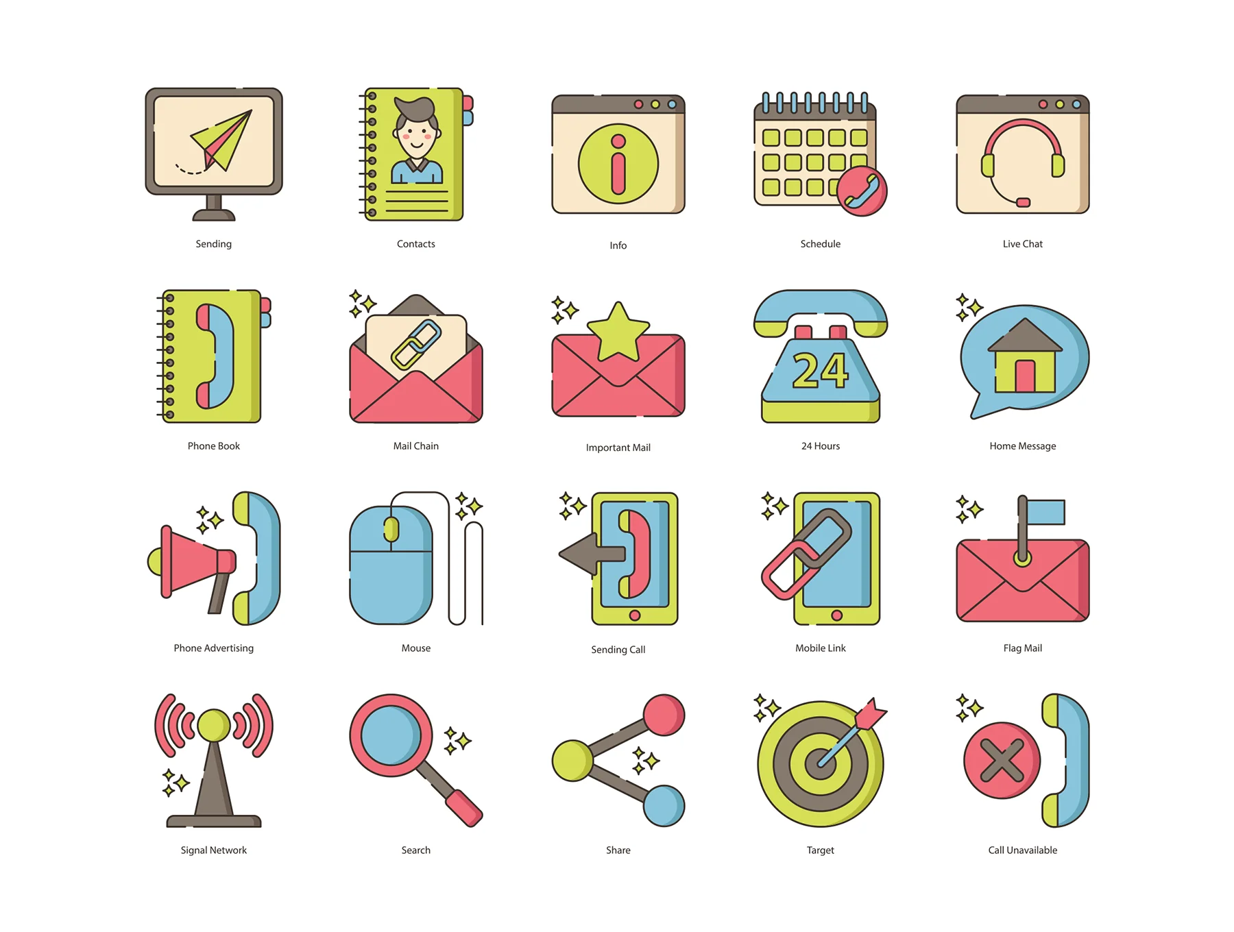 60 Contact Us Icons | Hazel Series 4