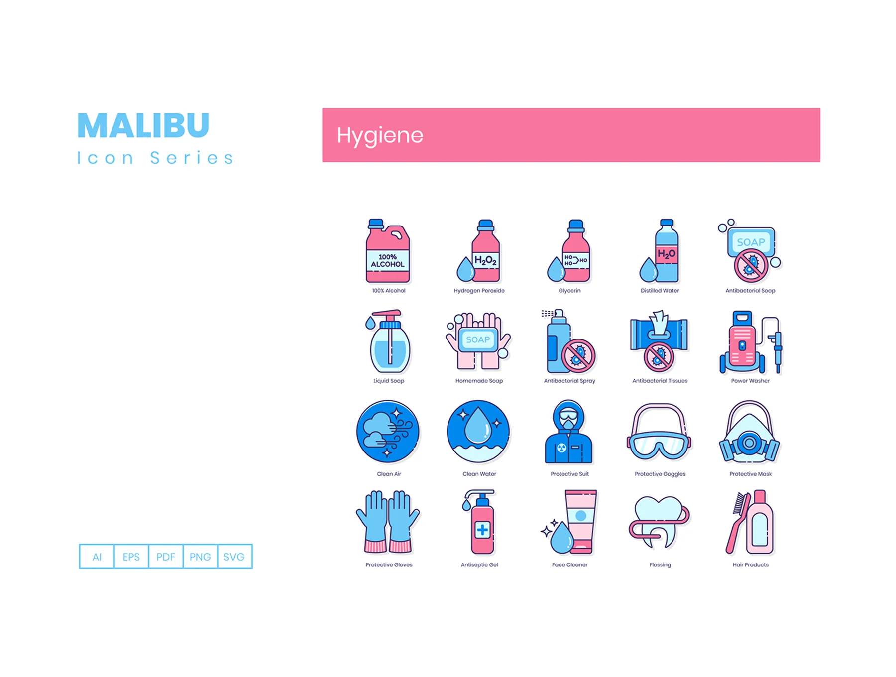 60 Hygiene Icons | Malibu Series 3