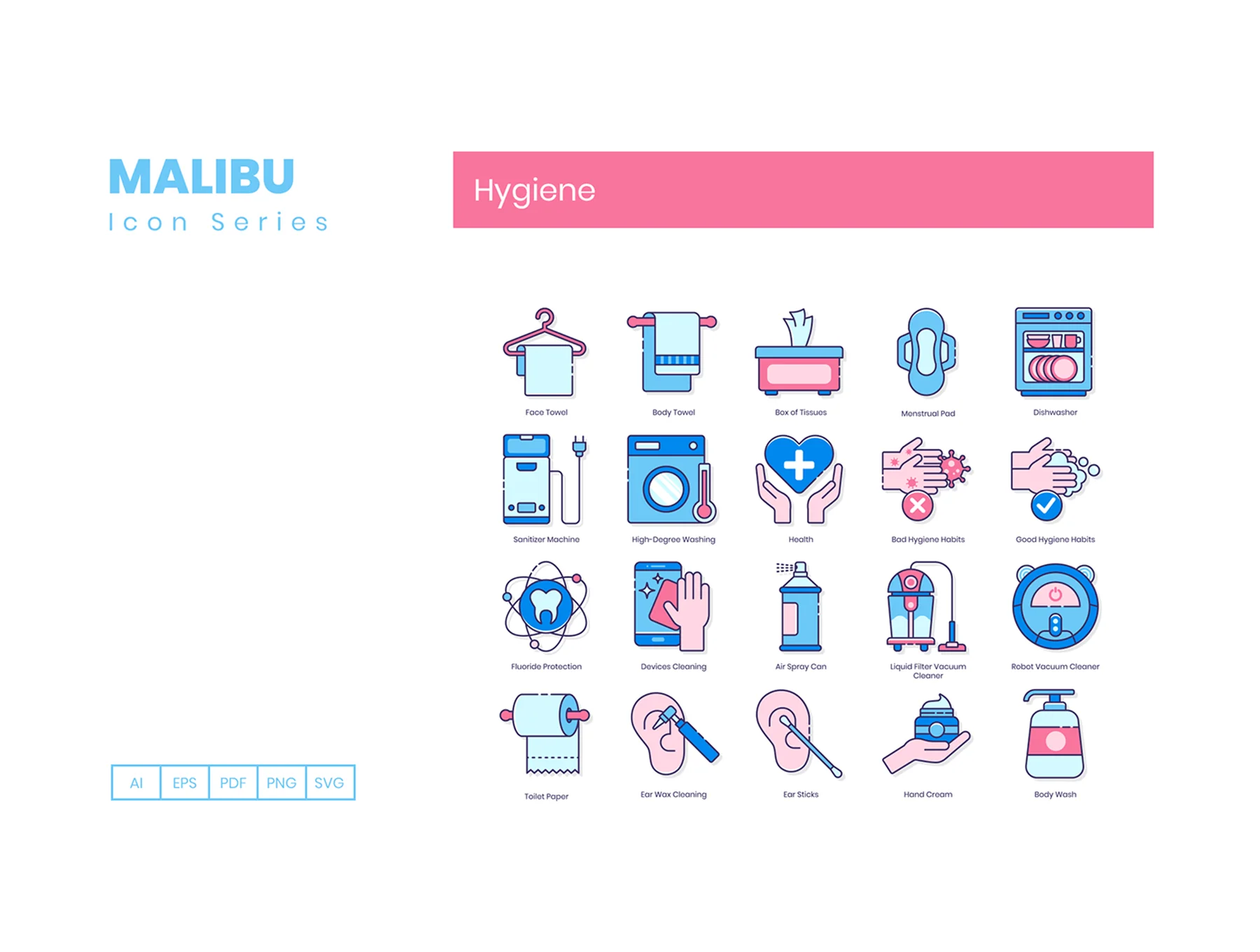 60 Hygiene Icons | Malibu Series 4