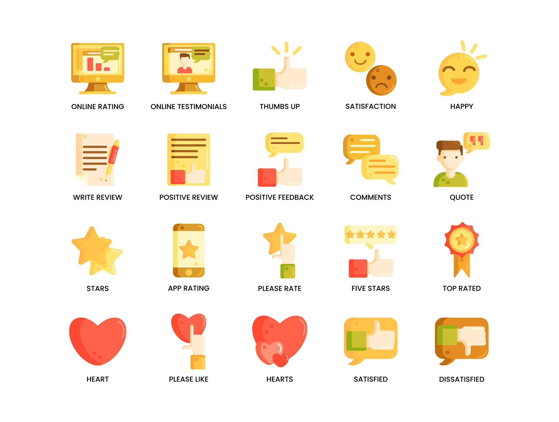 60 Survey & Feedback Icons | Caramel Series 2