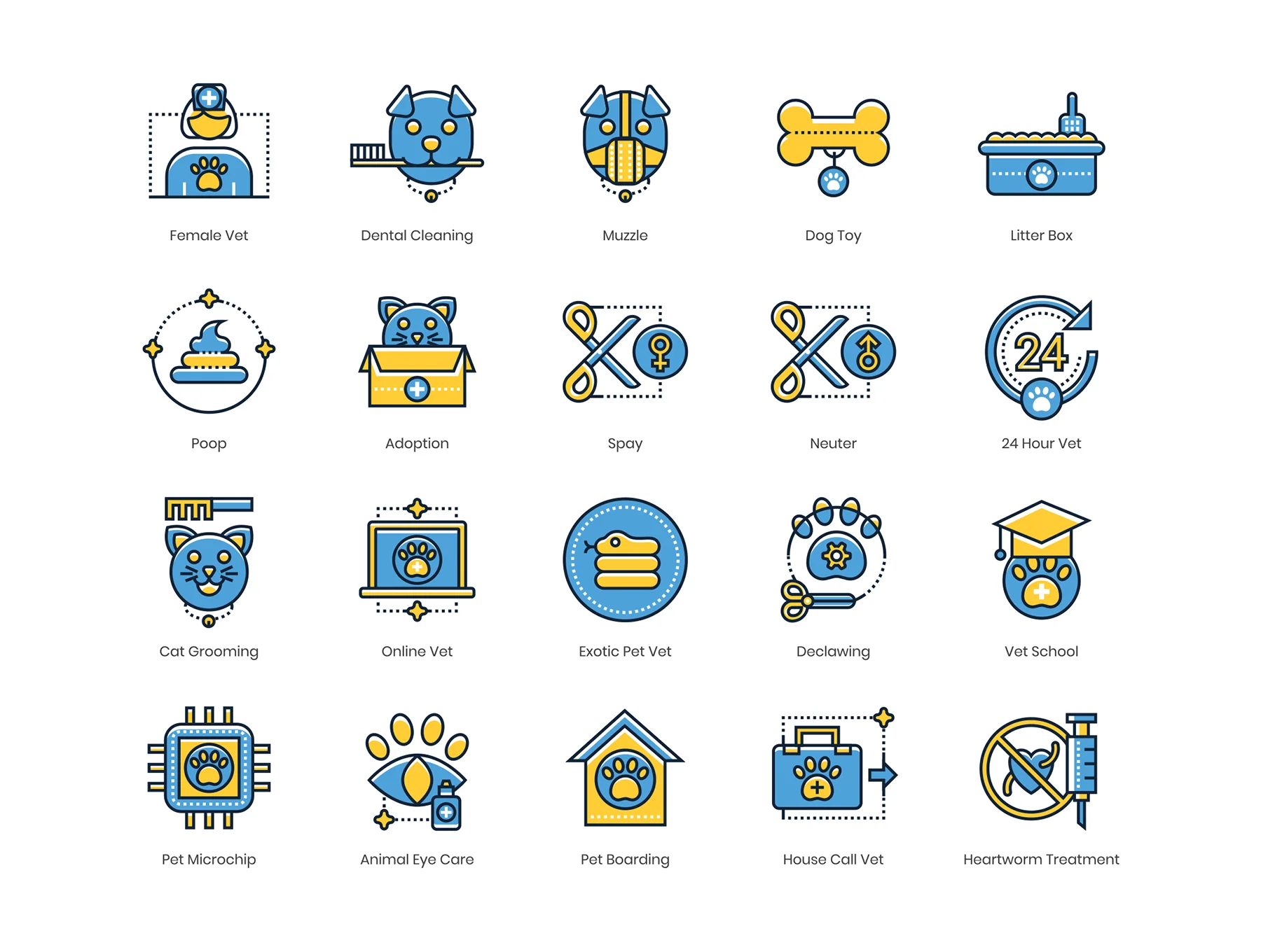 60 Veterinary Icons | Kinetic Series 2