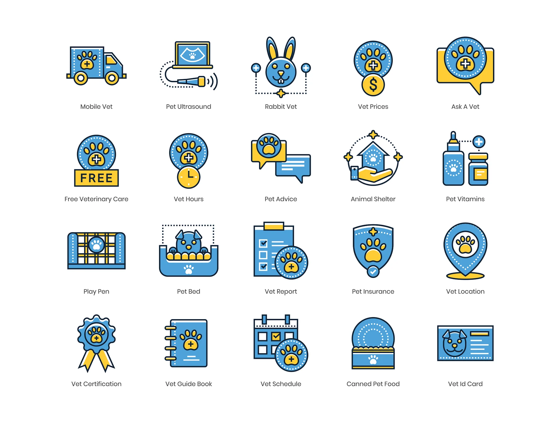 60 Veterinary Icons | Kinetic Series 3