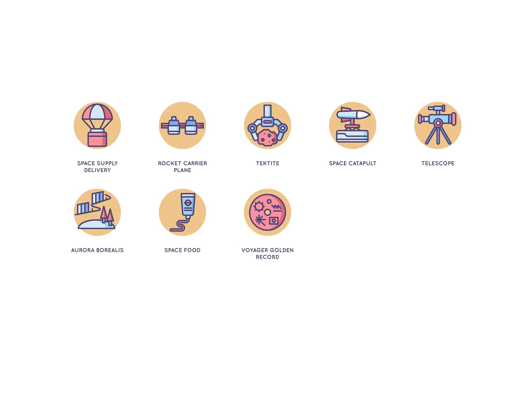 63 Space Icons | Butterscotch Series 5