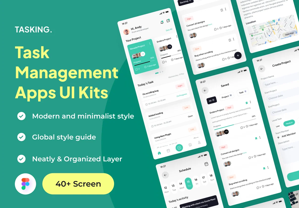 Tasking - Task Management Apps UI Kits