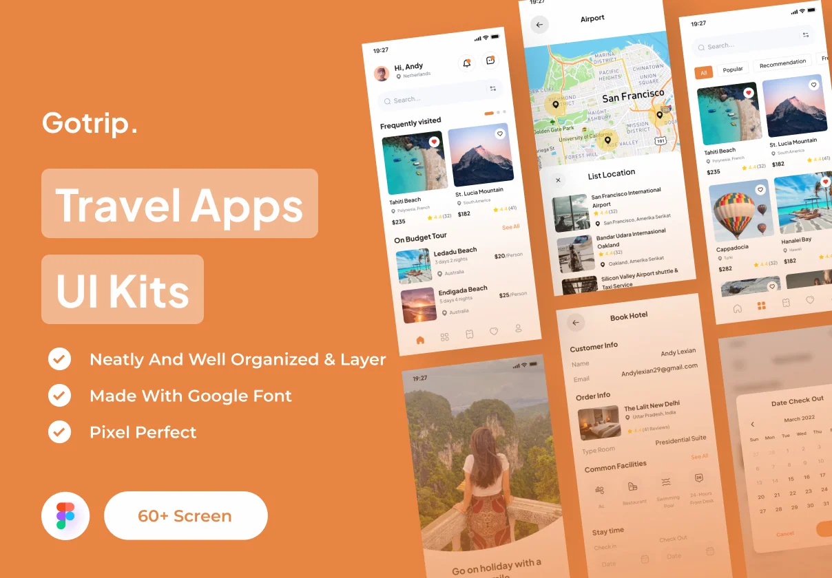 Gotrip - Travel Apps UI Kits