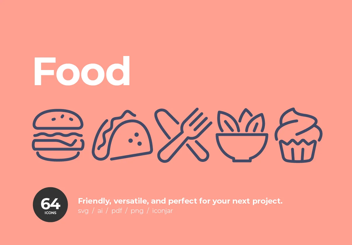 64 Food Icons
