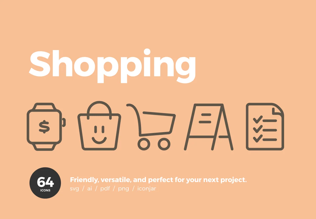 64 Shopping Icons