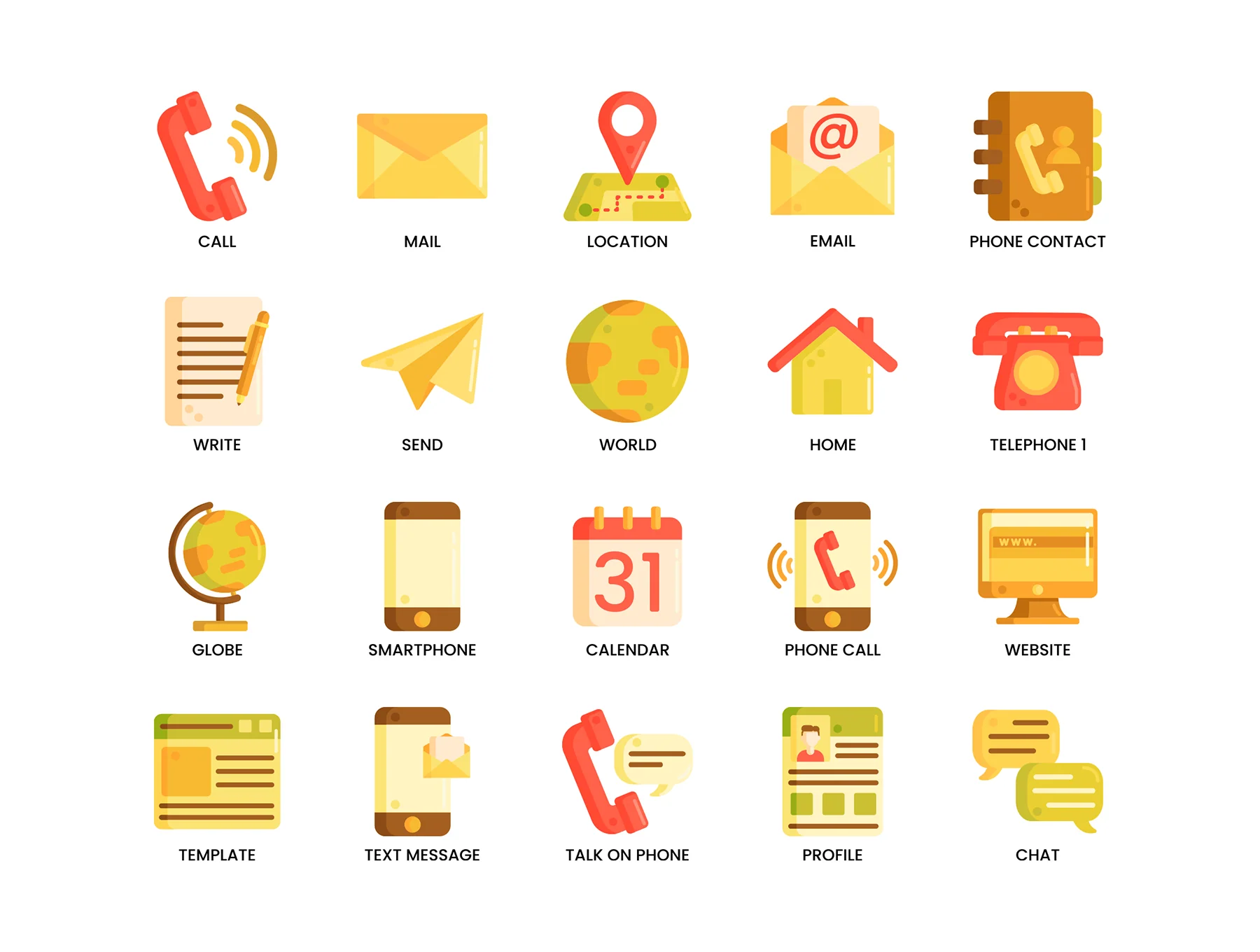 65 Contact Us Icons | Caramel Series 2