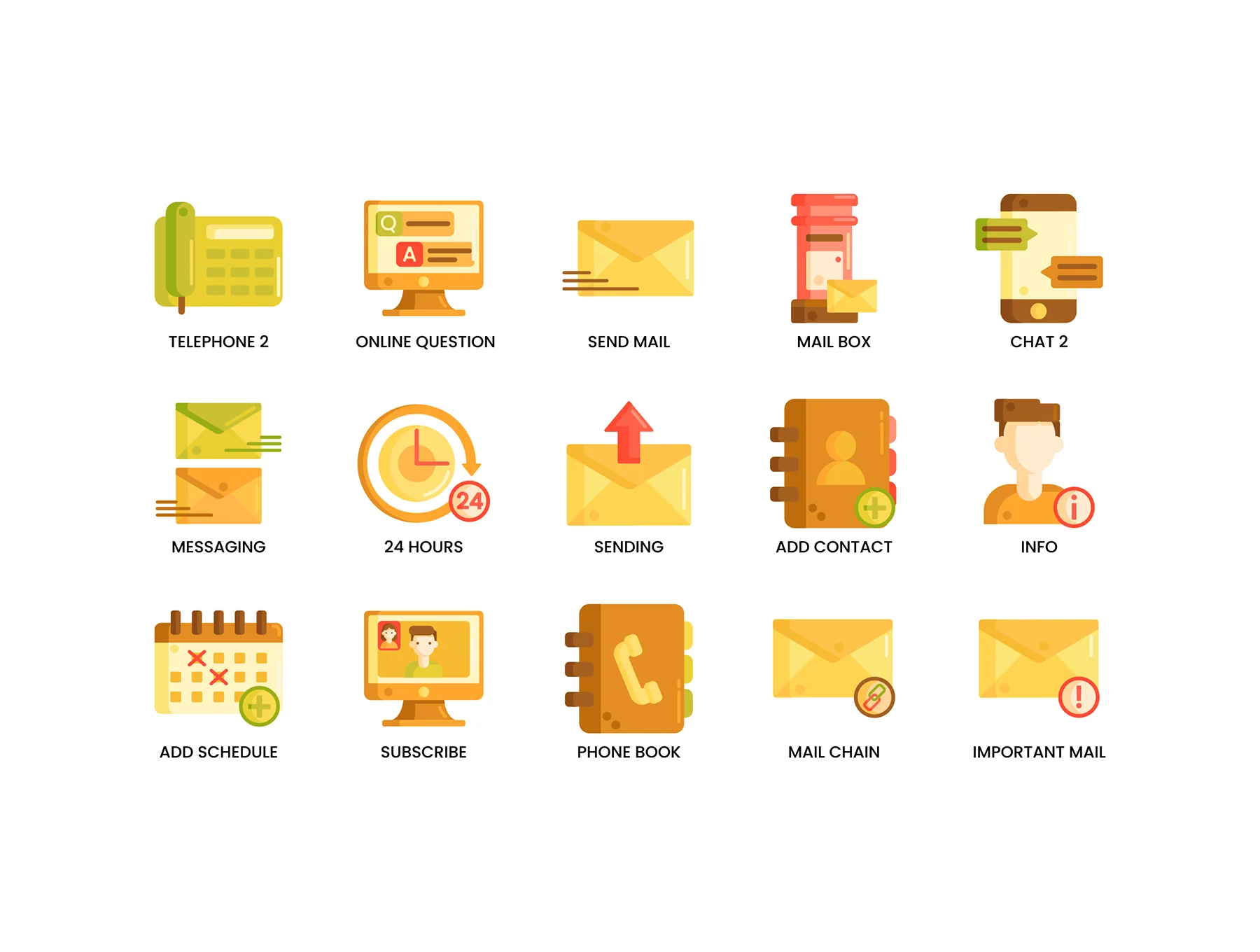 65 Contact Us Icons | Caramel Series 3