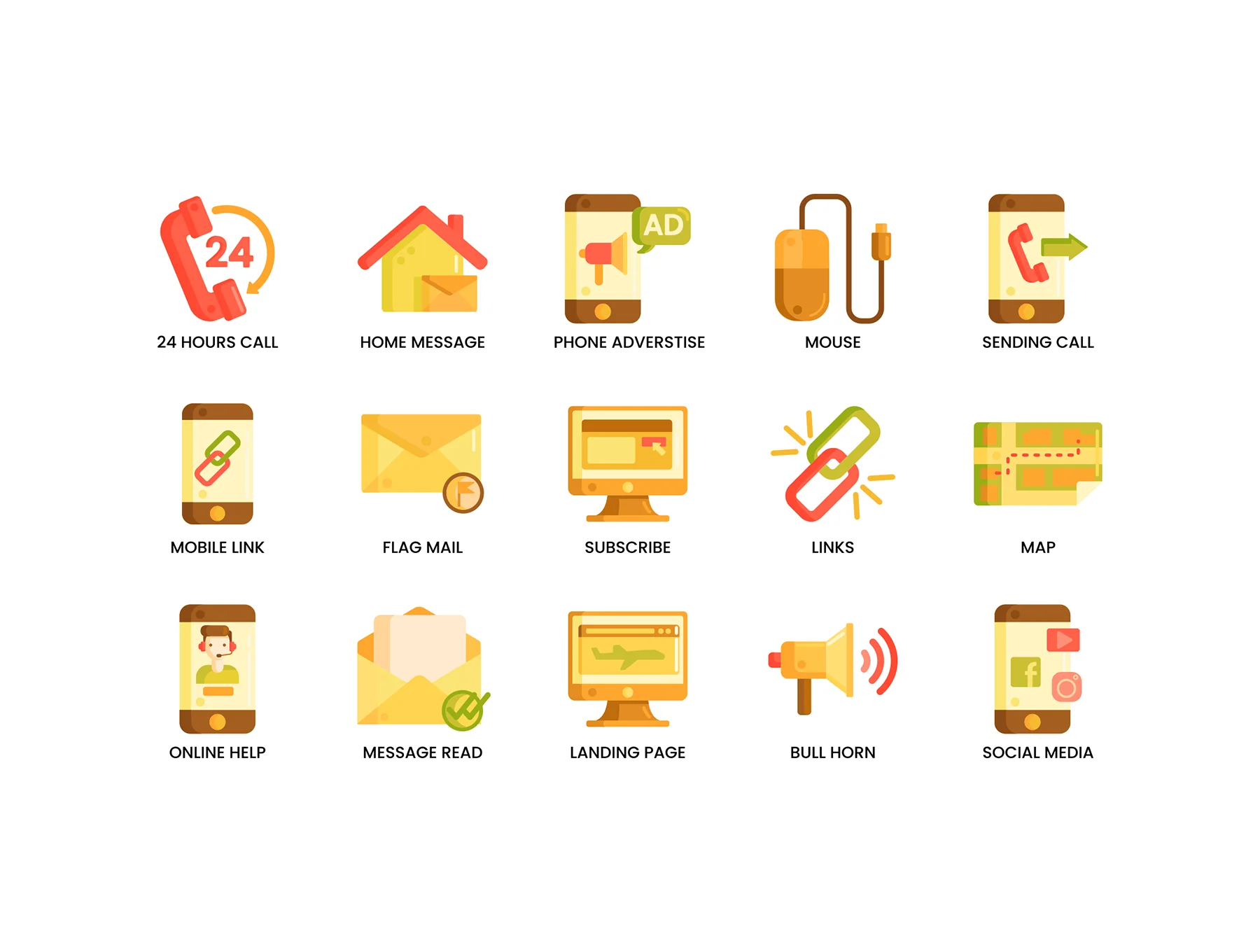 65 Contact Us Icons | Caramel Series 4