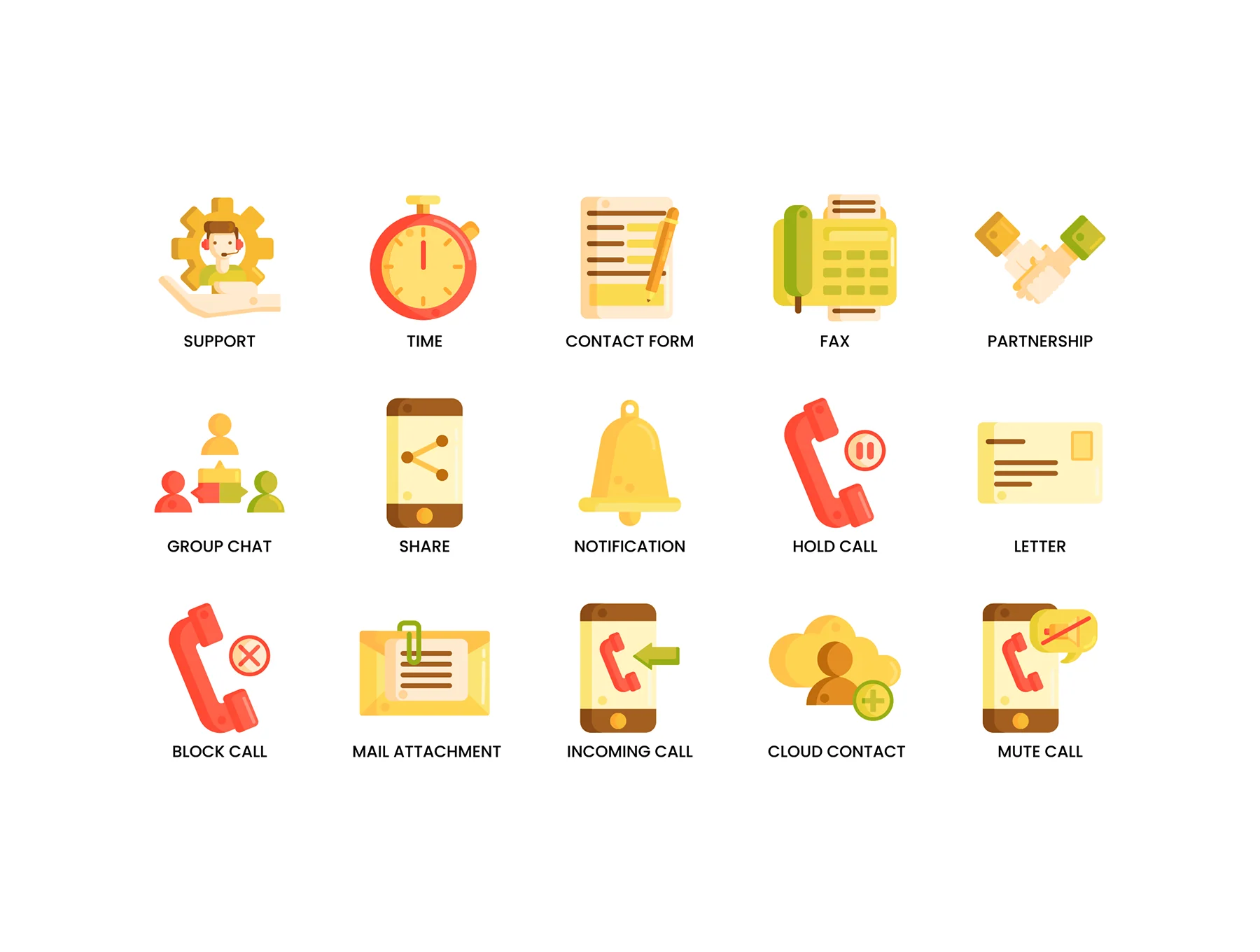 65 Contact Us Icons | Caramel Series 5