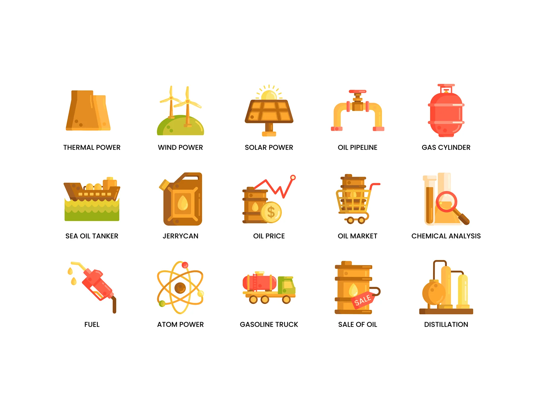 65 Oil & Gas Icons | Caramel Series 3