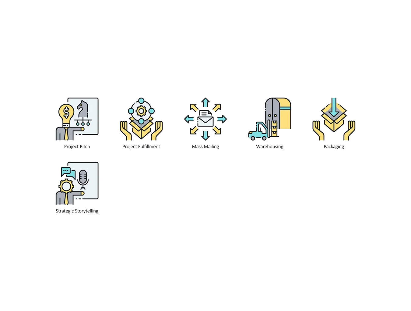 66 Crowdfunding Icons | Aqua Series 6