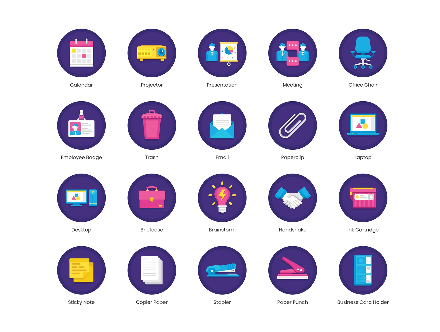 66 Office Icons | Orchid Series 3