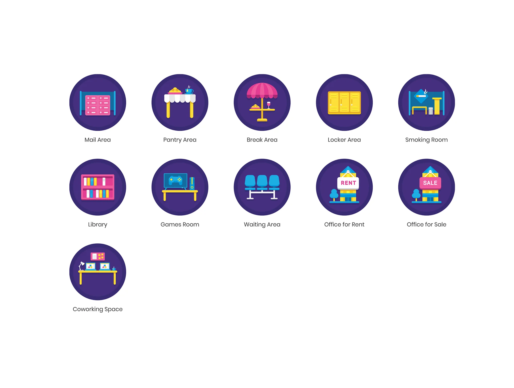 66 Office Icons | Orchid Series 5