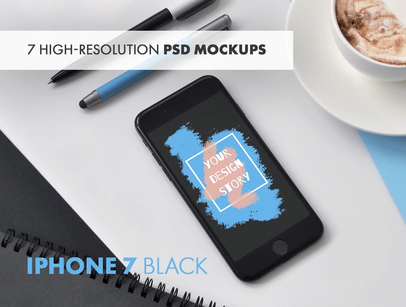 7 iPhone 7 Black Mockups