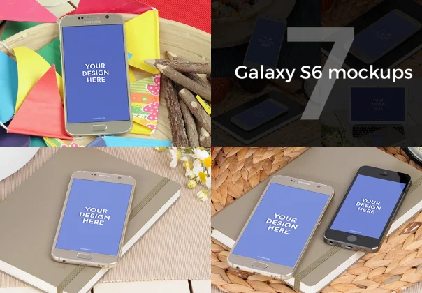 7 Samsung Galaxy S6 mockups