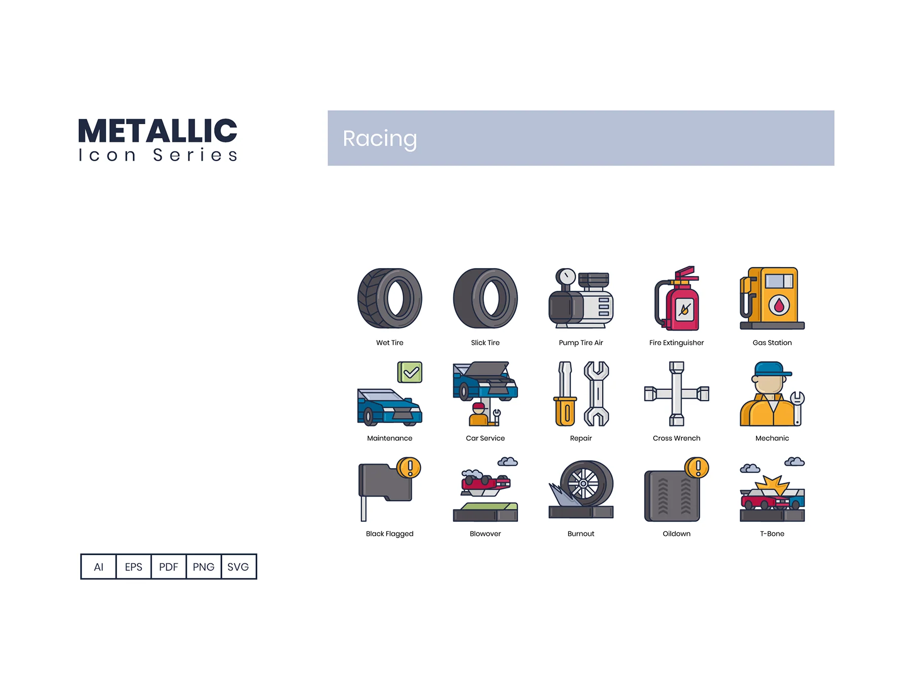 70 Racing Icons | Metallic Series 5