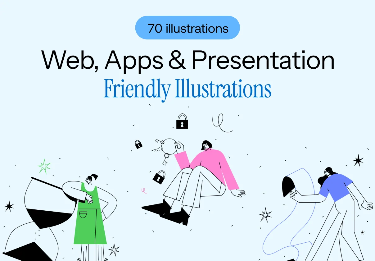 70 - Web & Apps Friendly Illustrations Pack