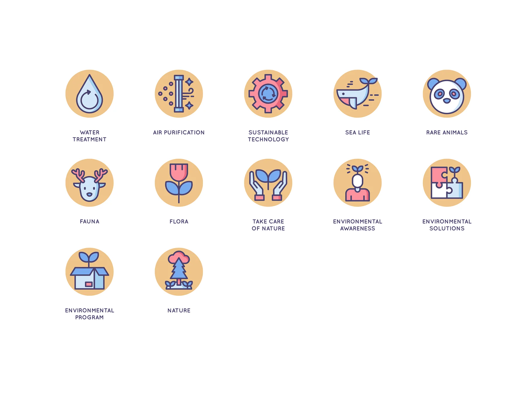 72 Ecology Icons | Butterscotch Series 5