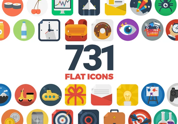 721 Flat Icons Bundle
