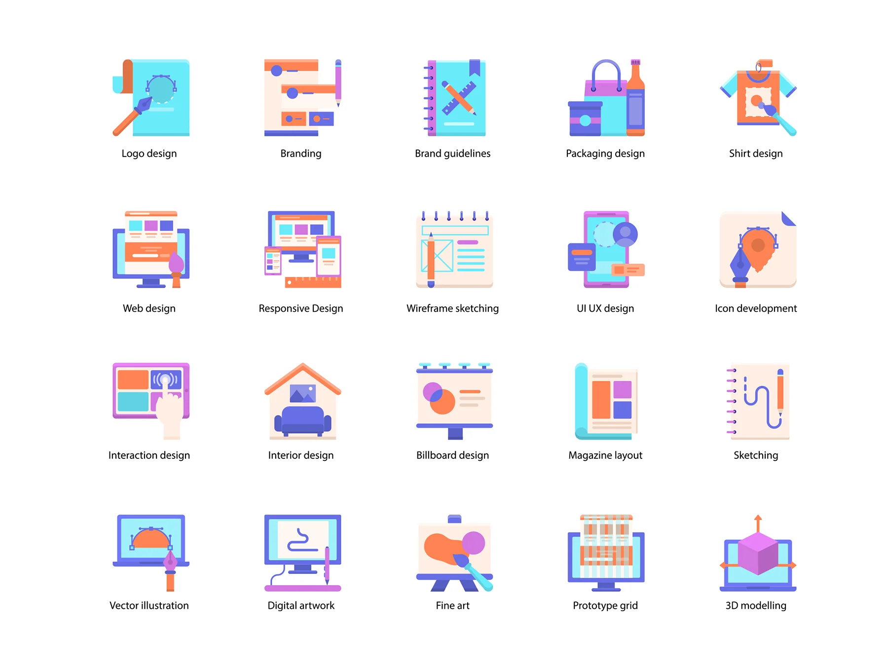 74 Design Icons | Violet Series 2