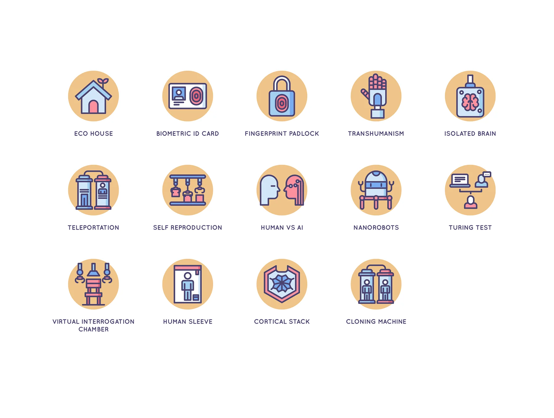 74 Futuristic Icons | Butterscotch Series 5