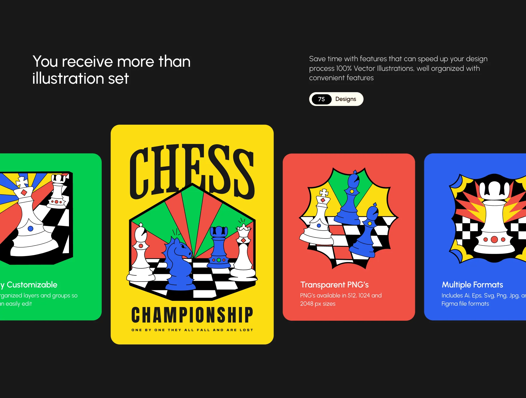 75 Chess Flat Illustrations 2