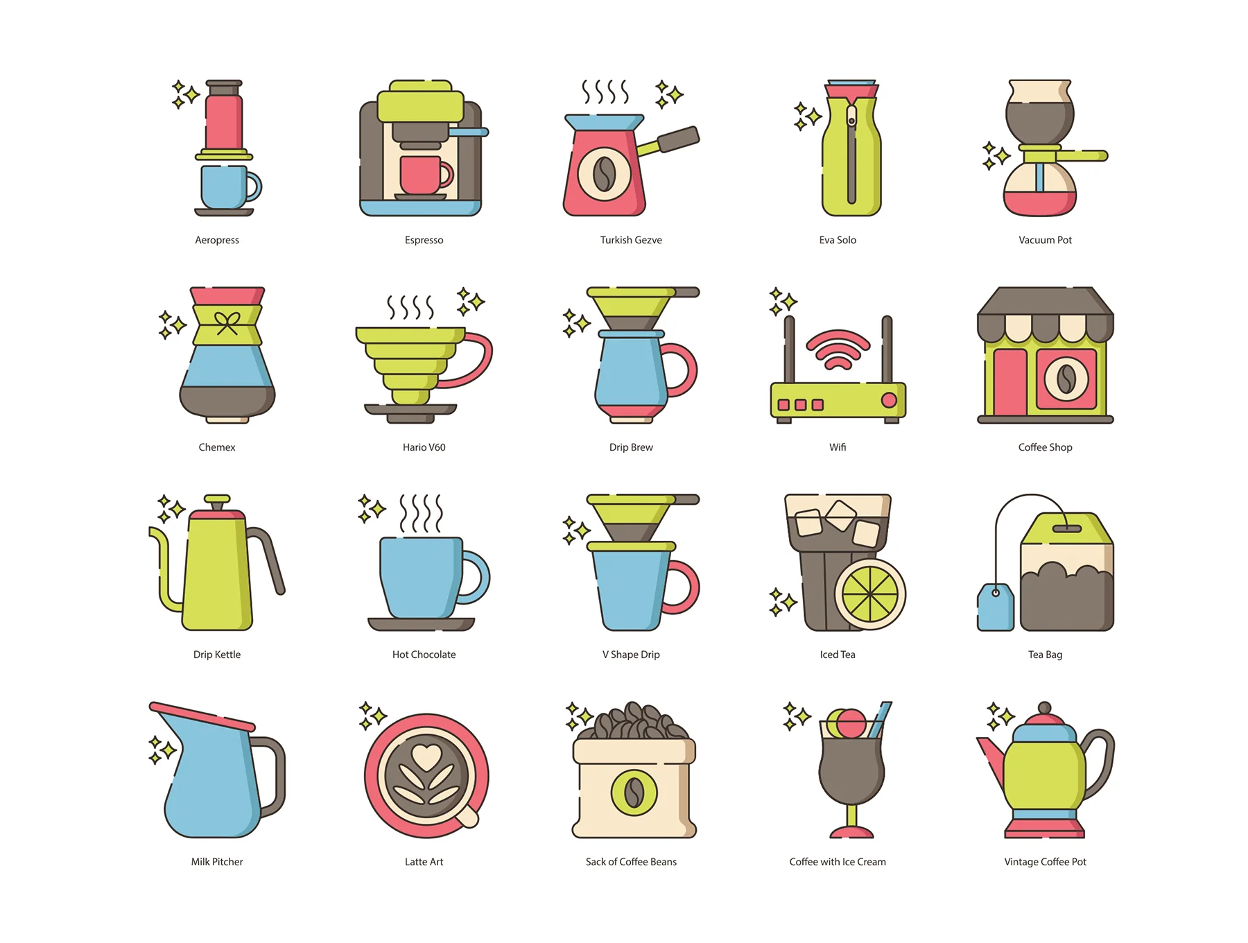 78 Coffee Icons | Hazel Series 4