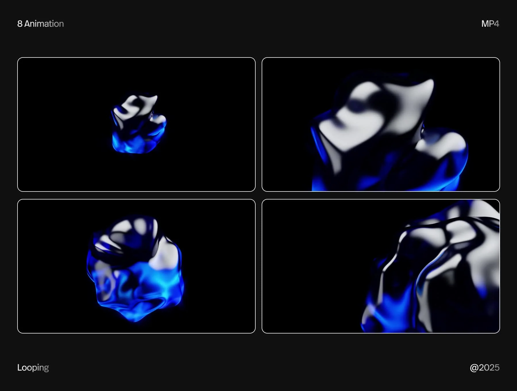 8 Chrome Bloom 3D Animation - 2K Resolution 4