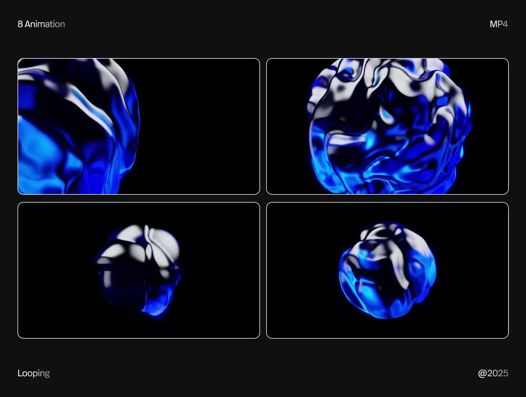 8 Chrome Bloom 3D Animation - 2K Resolution 5